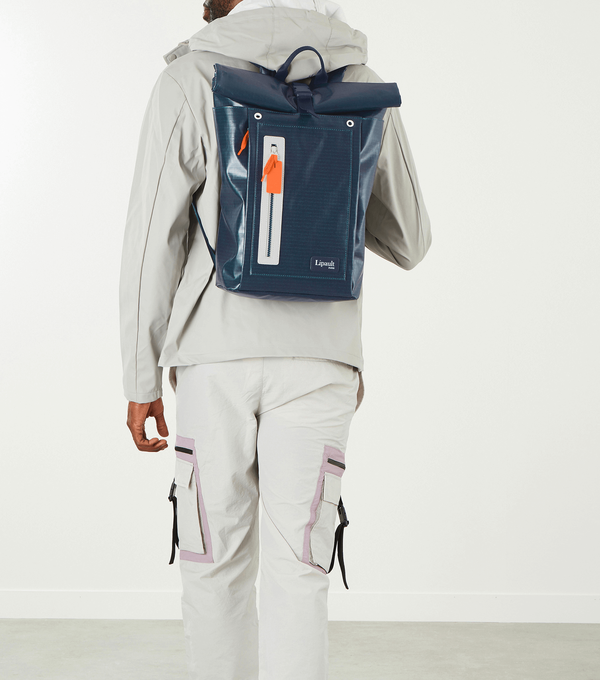 Lipault Lipault Design Lab ROLLTOP BACKPACK  Navy Lipault Lipault Design Lab ROLLTOP BACKPACK  Navy